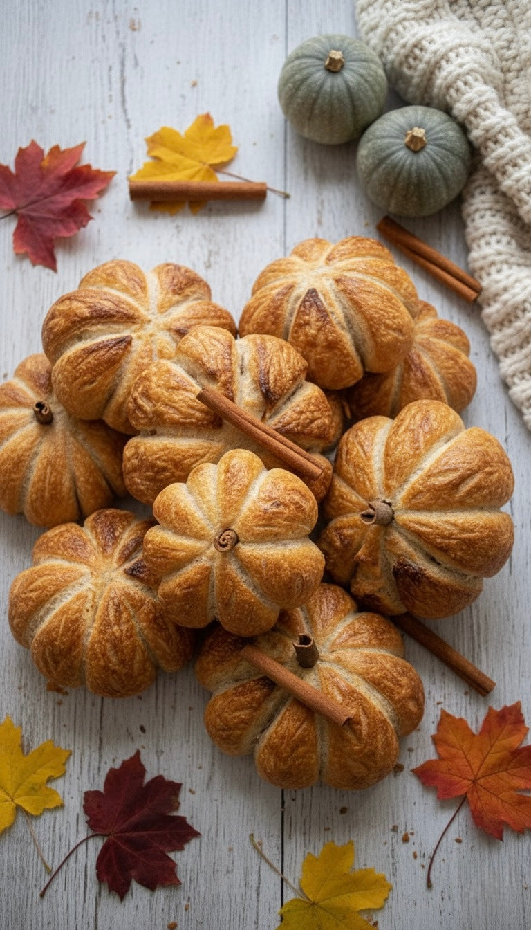 3 Mini Pumpkin-shaped Bread Bowls